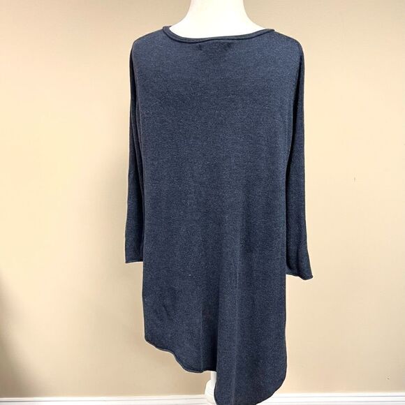 Joan Vass cashmere blend sweater with asymmetrical hem  Sm - Picture 3 of 5
